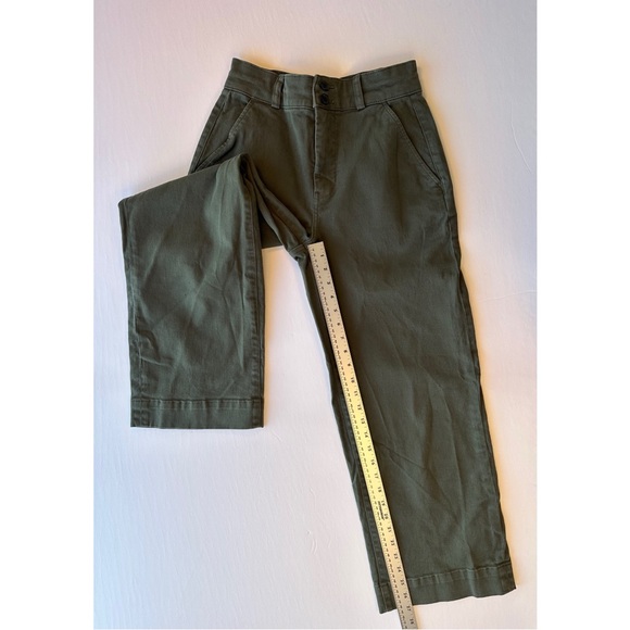Everlane Organic Wide Leg Utility Pant Size 6 Khaki Olive Green - Picture 5 of 16